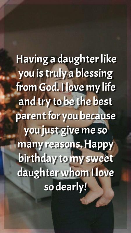 daughter birthday wishes status